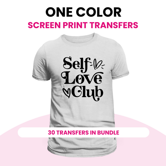 One Color Screen Print Transfer Bundle