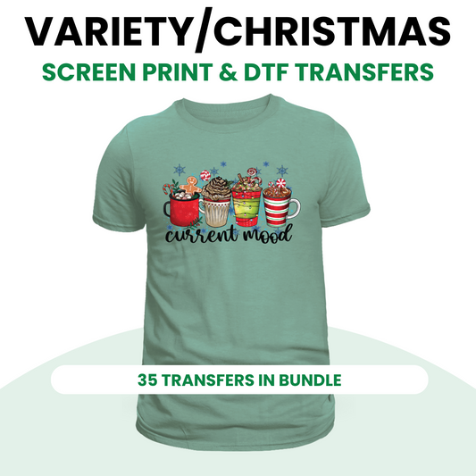 Christmas/Variety Screen Print & DTF Transfer Bundle 2